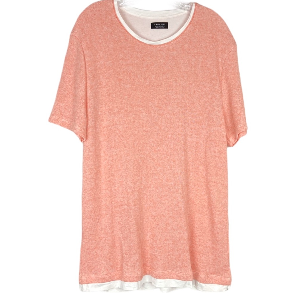 ZARA ll Men’s Faux Layer Short Sleeve Shirt XL